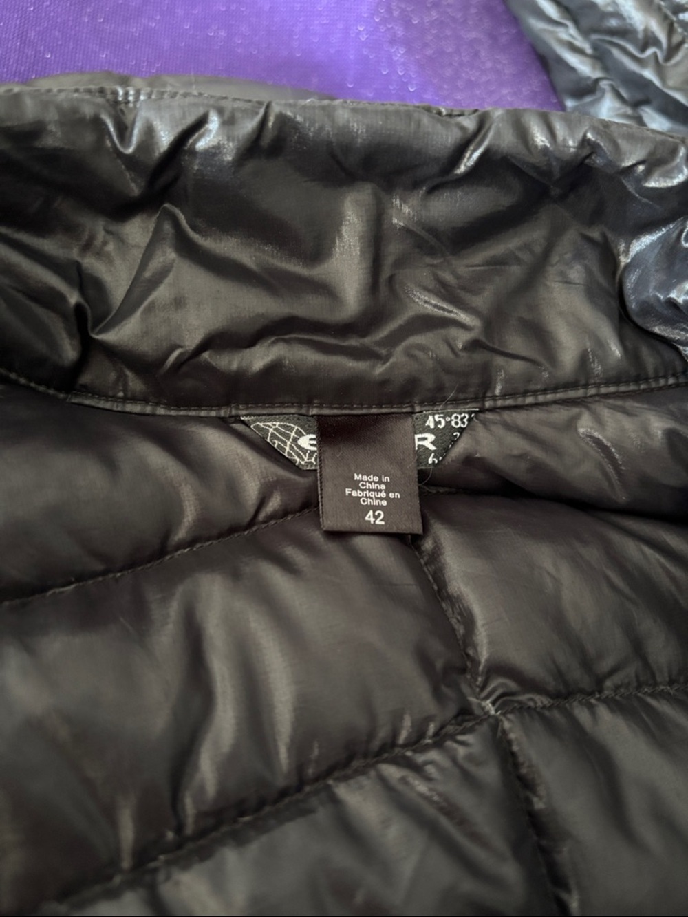 Eider Puffer Down Jacket Black Size French 42/US L - Picture 5 of 6